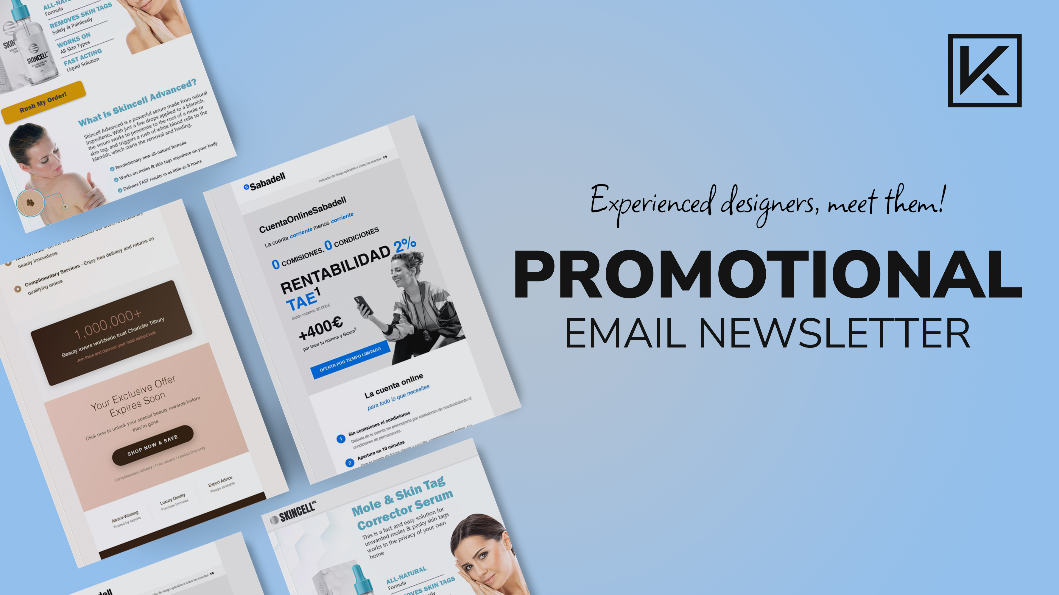 Montage of conversion-focused promotional email designs